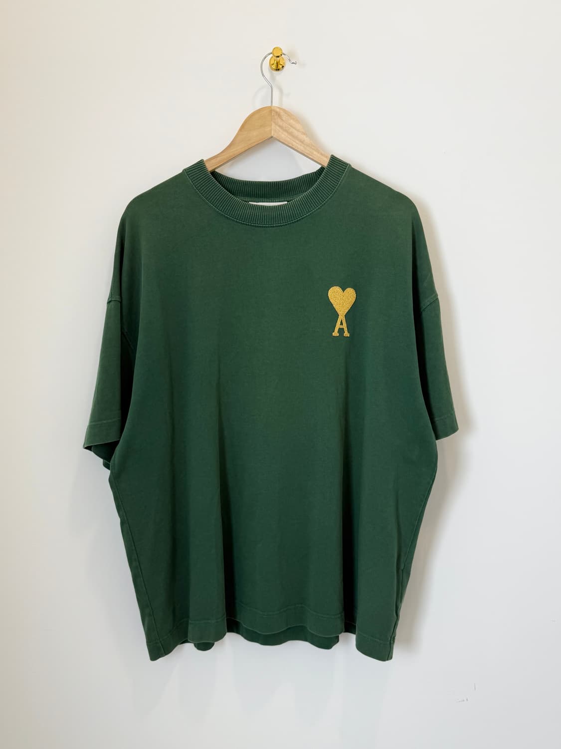 아미 골드빅하트 반팔티 그린 상품이미지2