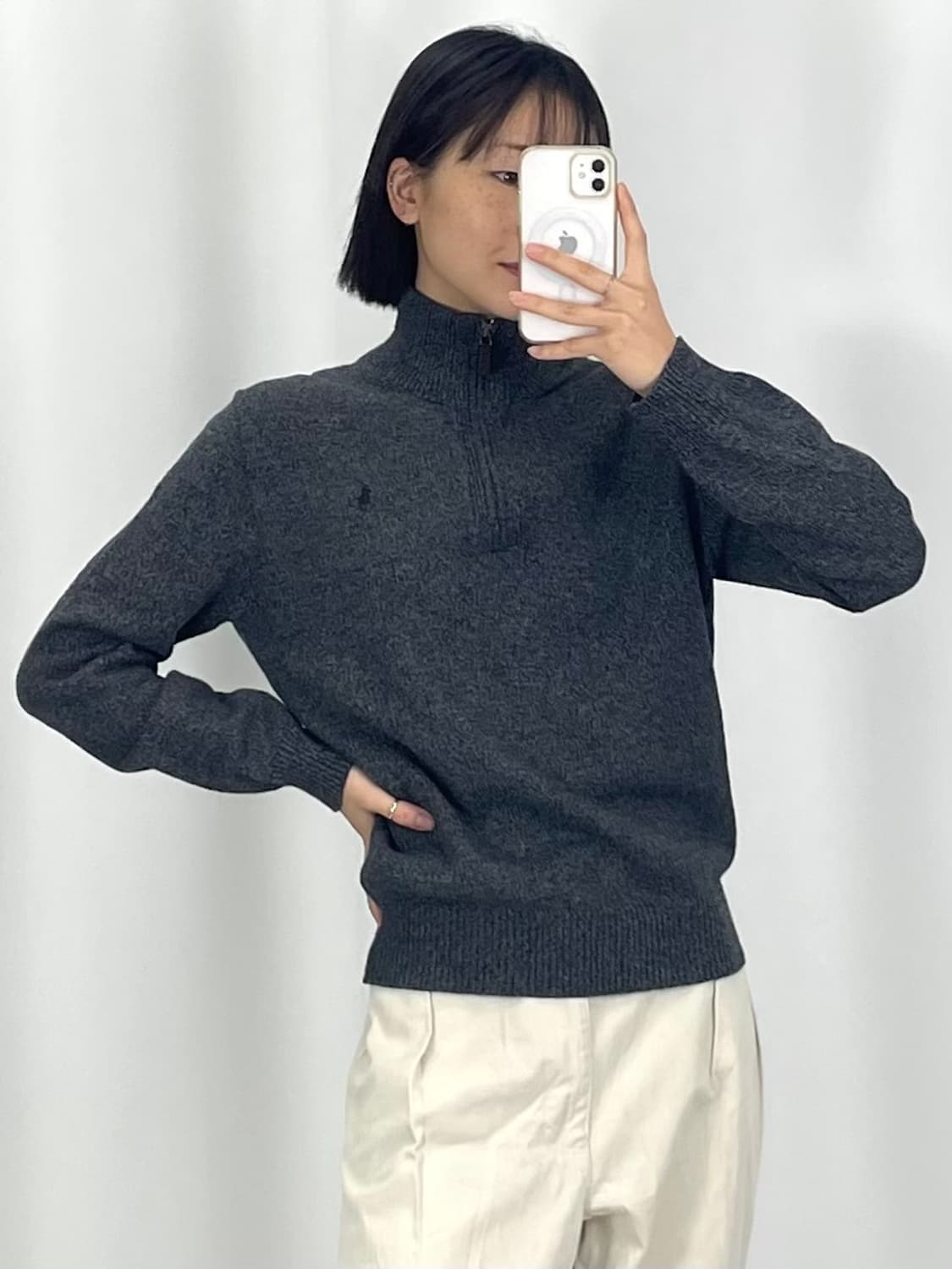  [M]폴로 그레이 반집업 니트 CK9764 상품이미지1