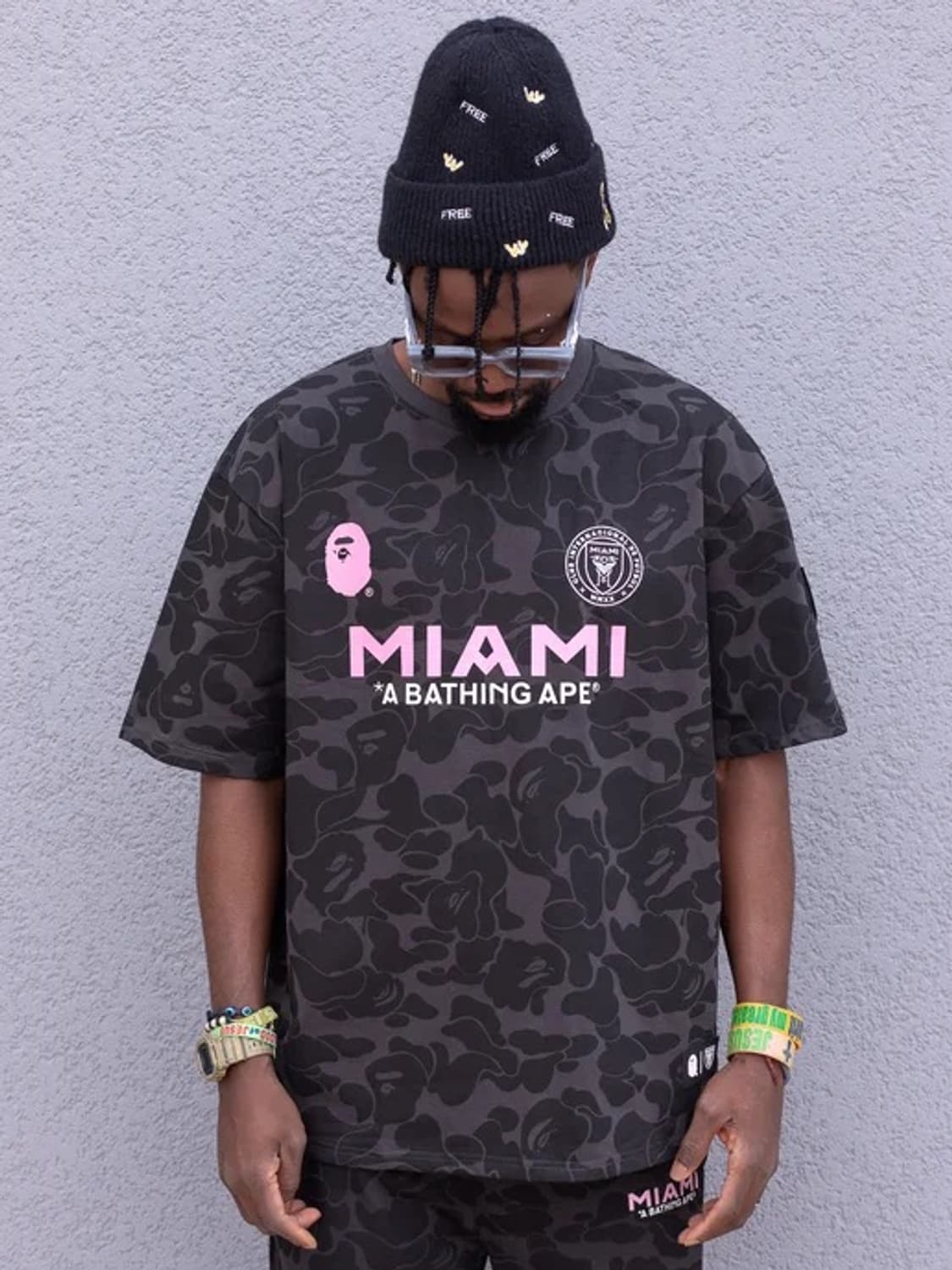 *급전* BAPE x Inter Miami CF 콜라보 카모 티셔츠 상품이미지1
