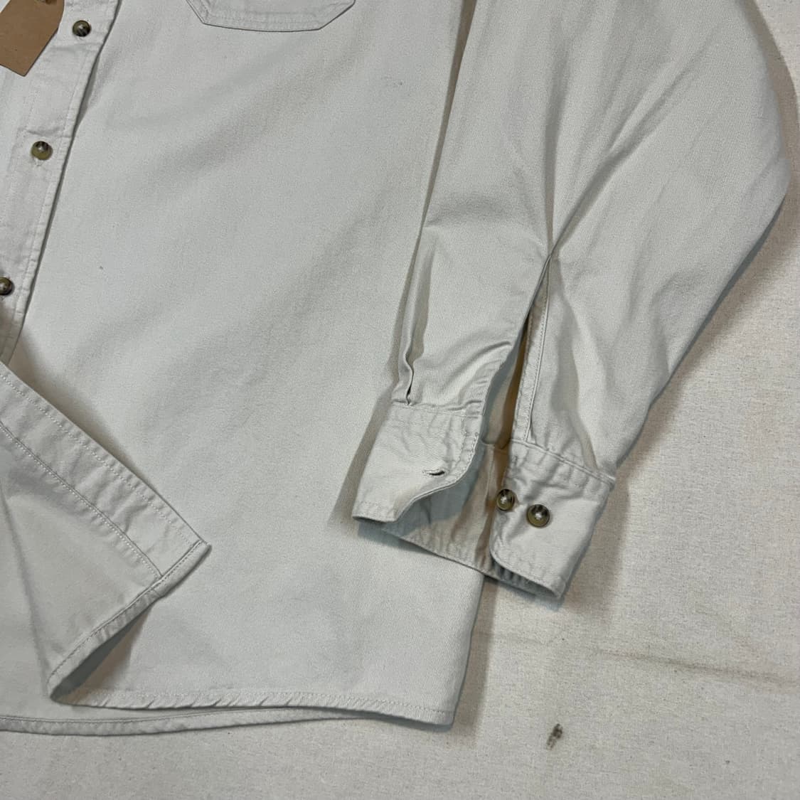 XL) Wrangler 랭글러 투포켓 워크웨어 코튼 셔츠 크림 W32 상품이미지4