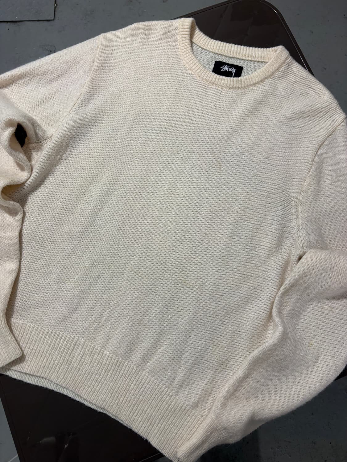 스투시 에잇볼 아이보리 스웨터 상품이미지4