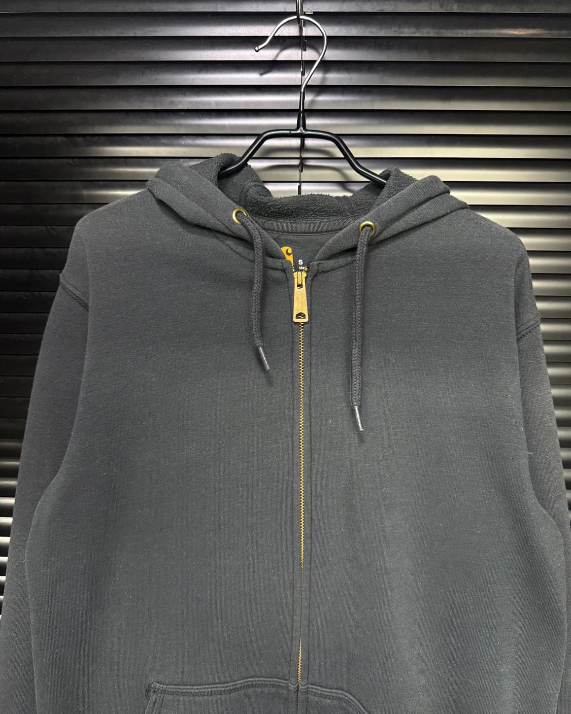 칼하트 후드 집업 워크 기모 오버핏 S 후디 스웻 블랙 차콜 빈티지 스몰 상품이미지3