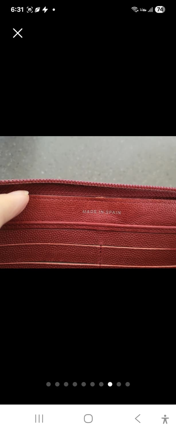 정품 샤넬 캐비어 버건디 장지갑(개런티 카드포함) 상품이미지8