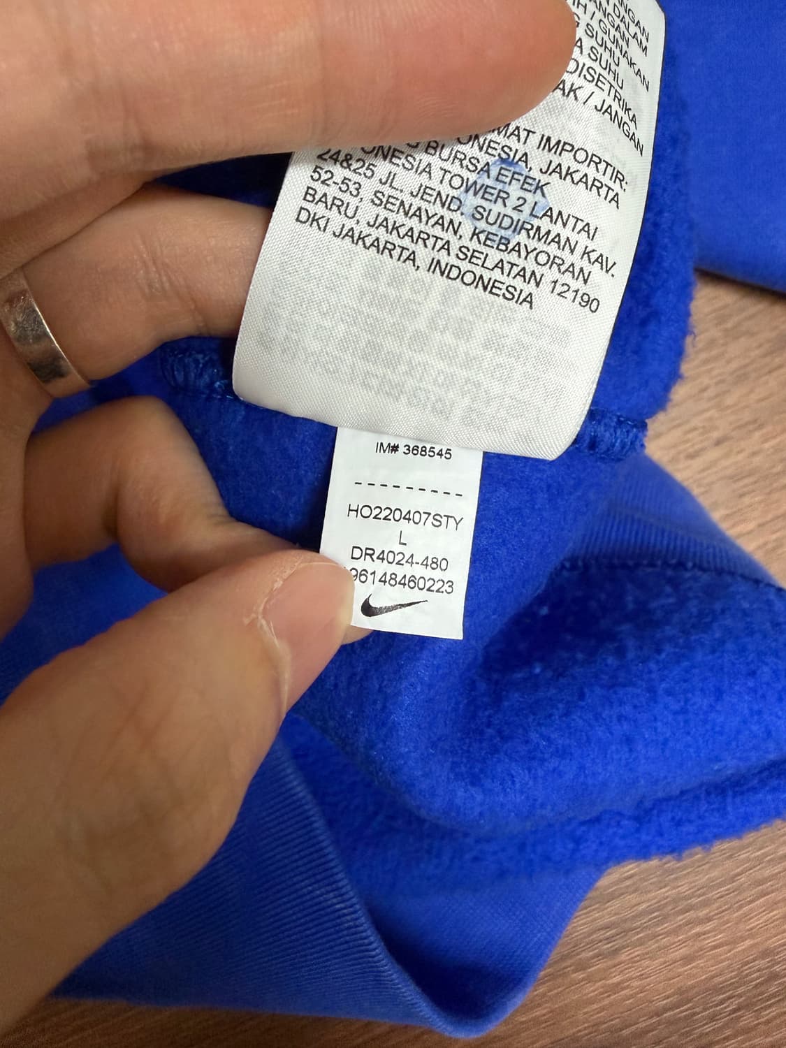 나이키 x 스투시 맨투맨 워시드 크루넥 게임로얄 상품이미지6