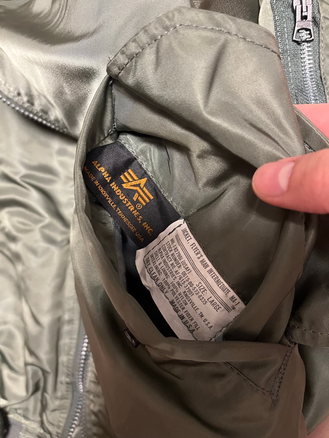 90s 알파인더스트리 ma-1 상품이미지3