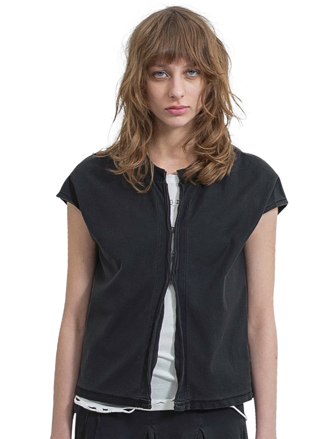 [F]퍼버즈 26ss Front Lock 슬리스브리스 티/그레이 상품이미지2