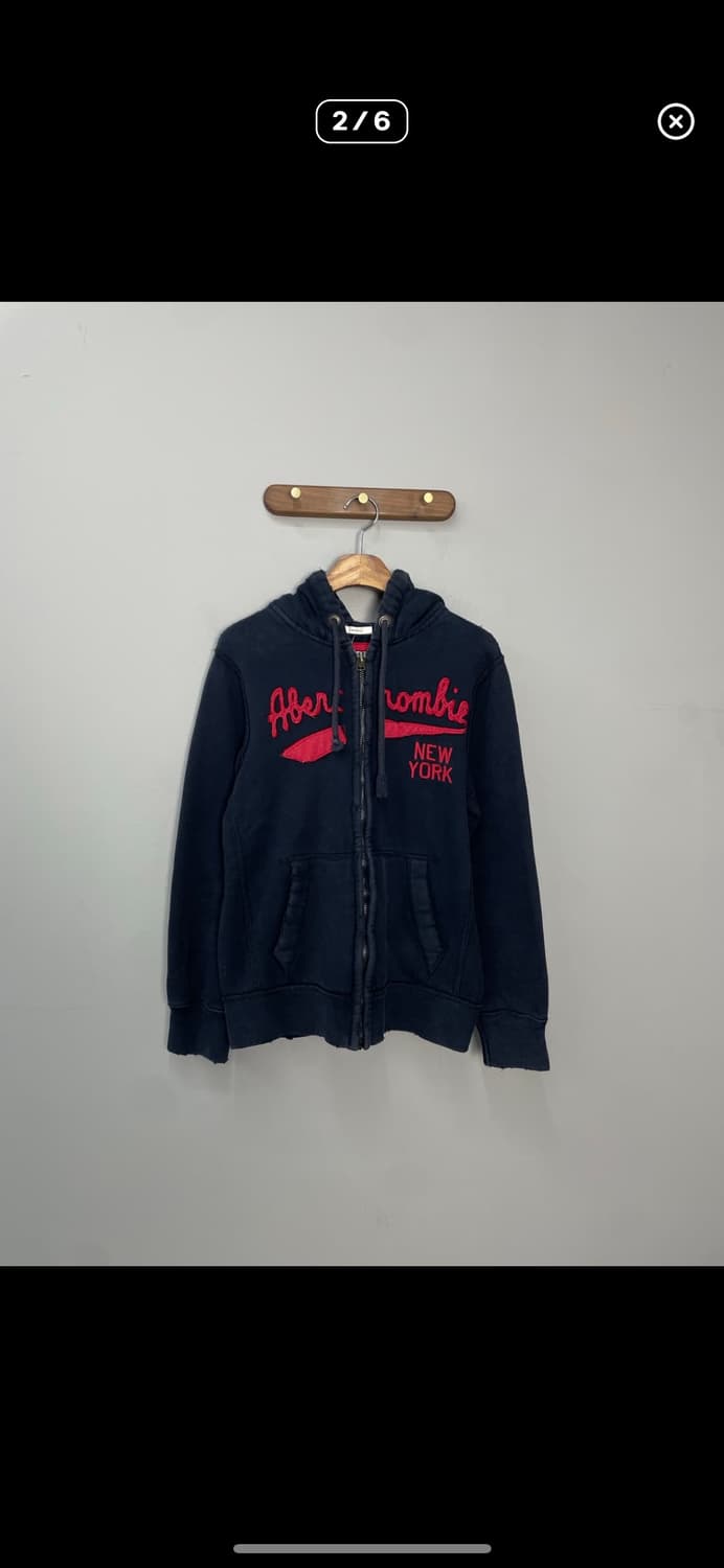 아베크롬비 빅로고 네이비 후드집업 A3256 상품이미지2