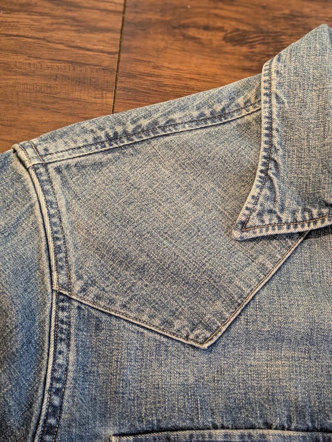 RRL 더블알엘 슬림핏 데님 웨스턴 셔츠 블루 상품이미지6