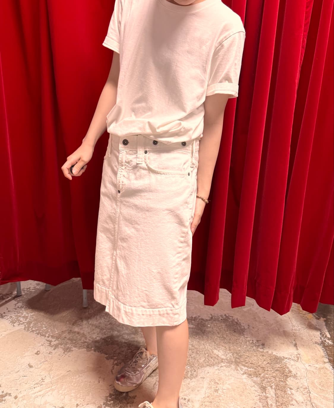 Polo Ralph Lauren 폴로 화이트 코튼 데님 스커트 상품이미지1