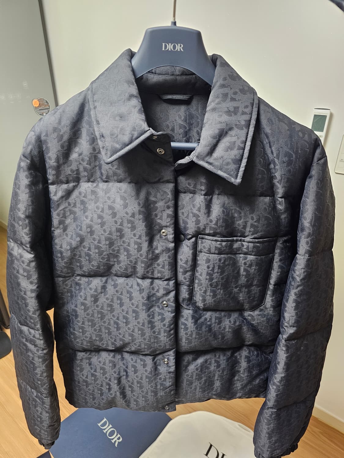 디올 오블리크 테크니컬 푸퍼 패딩 자켓 점퍼 블랙 50사이즈 (새상품) 상품이미지6