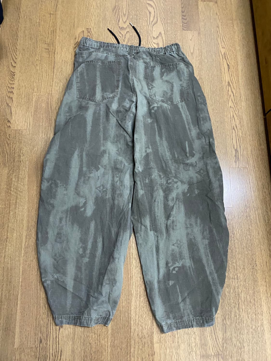 기철 타이다이 와이드벌룬 코튼 팬츠 카키 L 상품이미지2