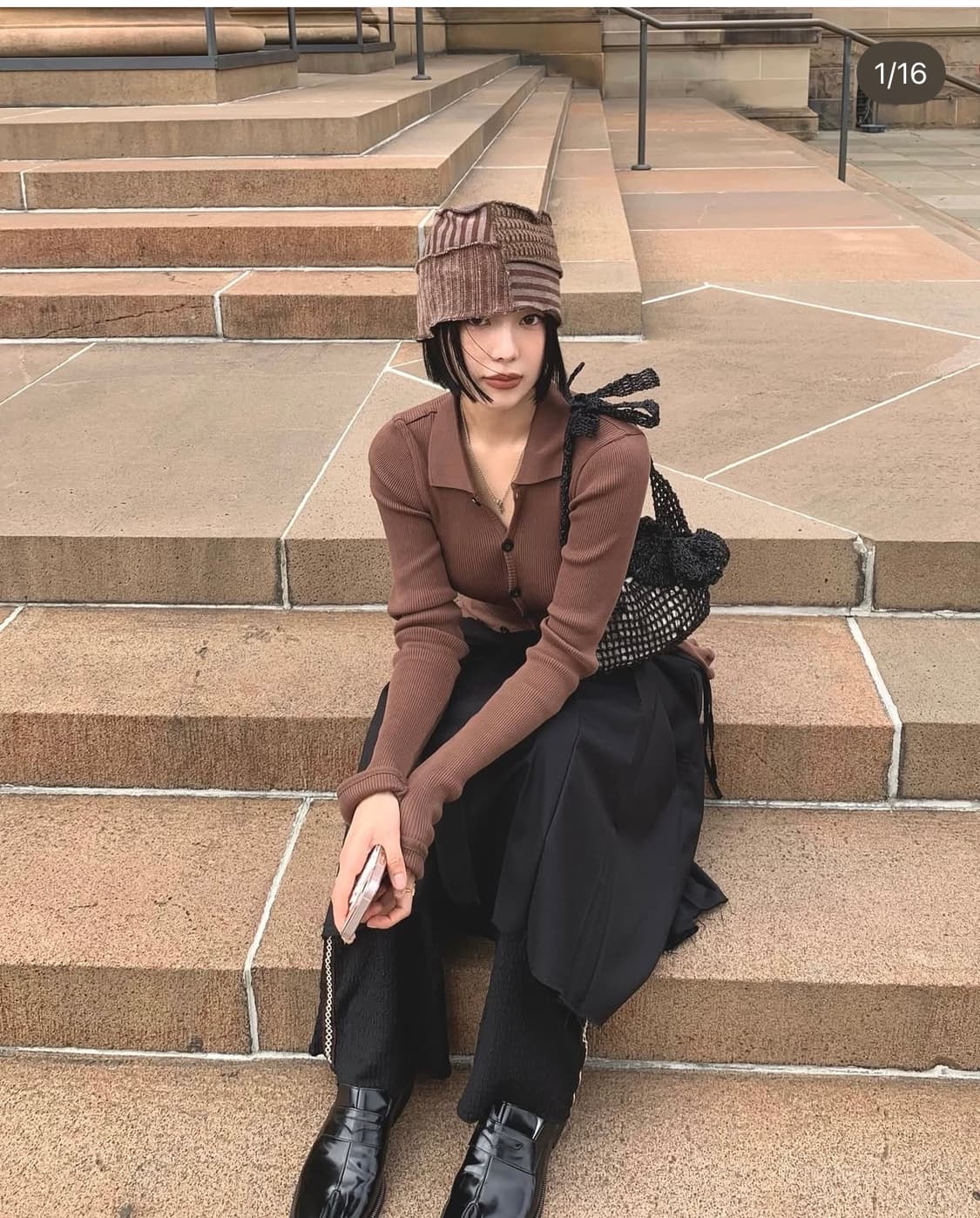 어썸니즈 PATCHWORK HAT_BROWN 상품이미지4