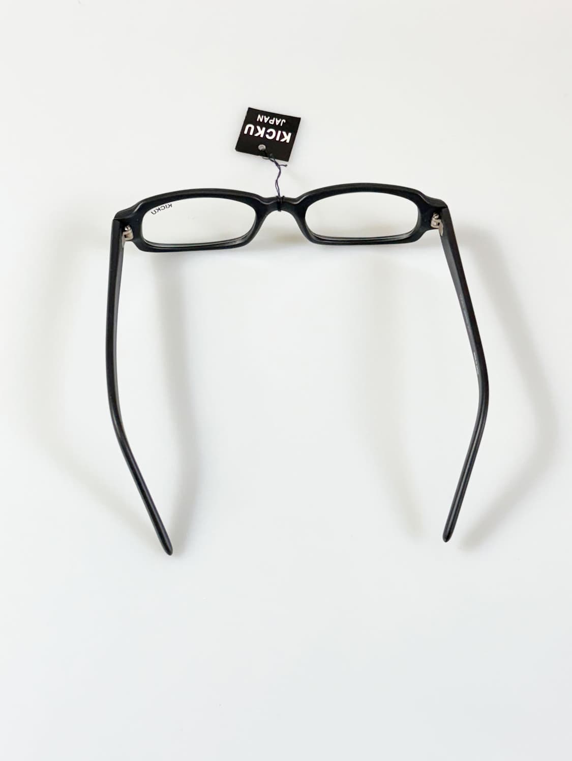 90s KICKU JAPAN 맷블랙 뿔테 스퀘어 빈티지 안경 상품이미지5
