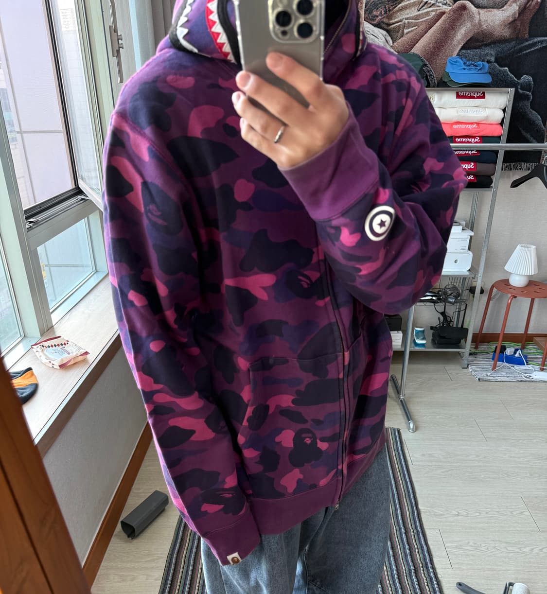 xxl 베이프 샤크 후드집업 상품이미지1