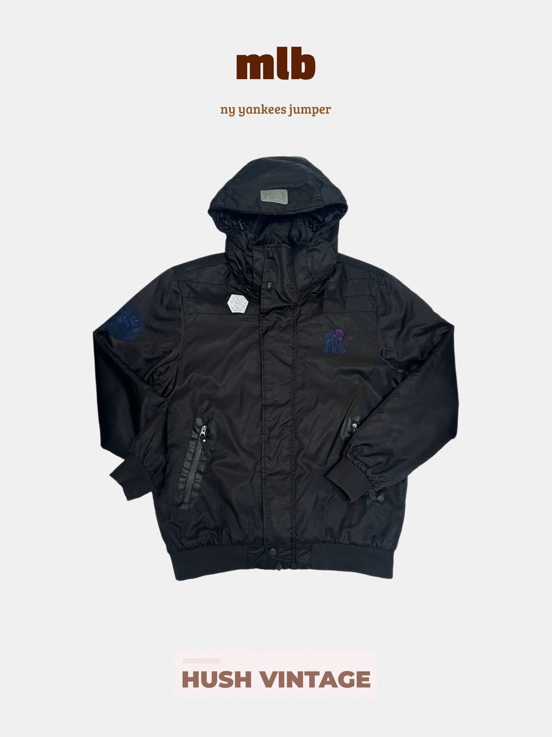 MLB 뉴욕양키즈 빈티지 후드 점퍼 상품이미지1