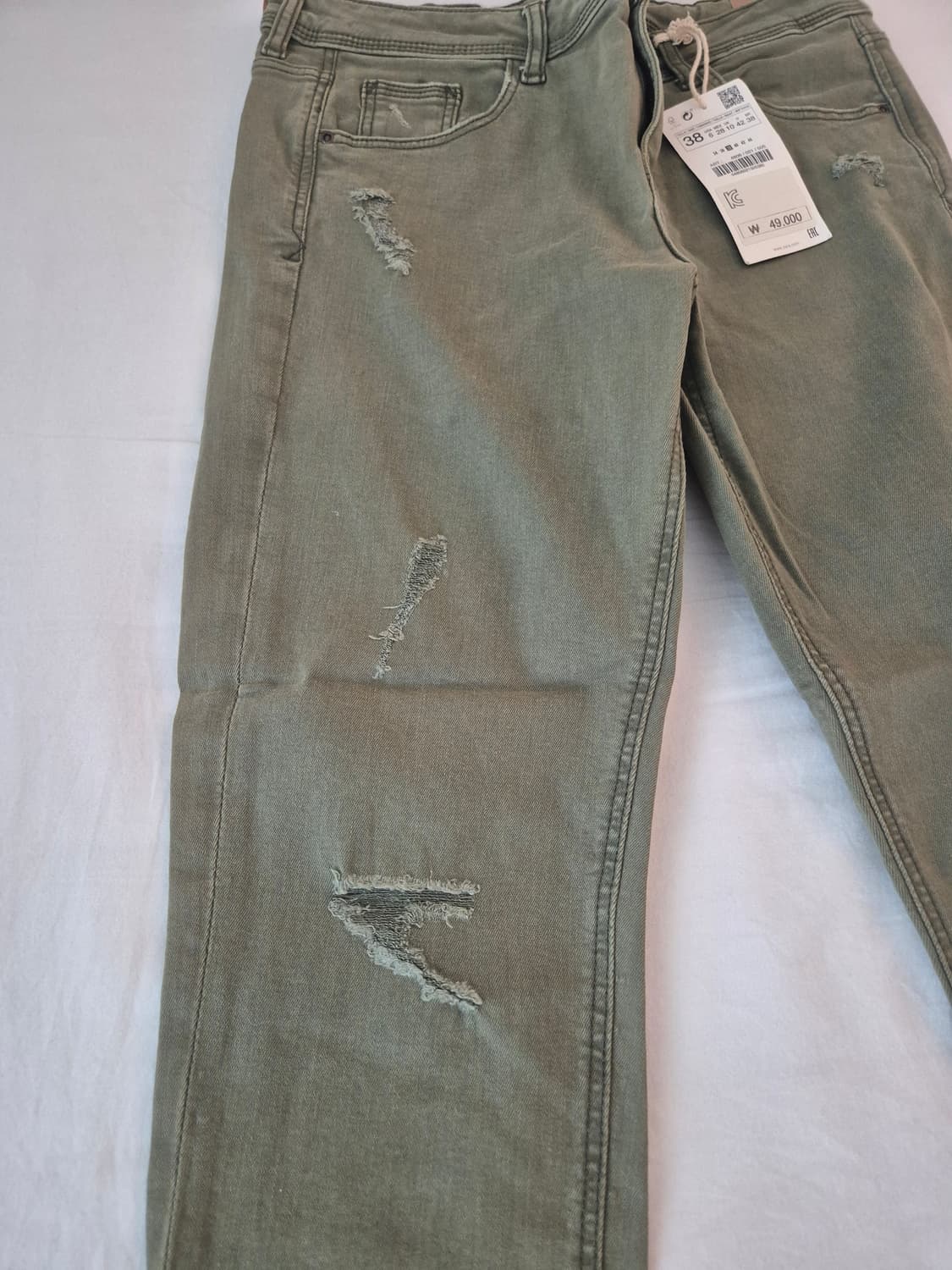 ZARA 카키 데님 상품이미지3