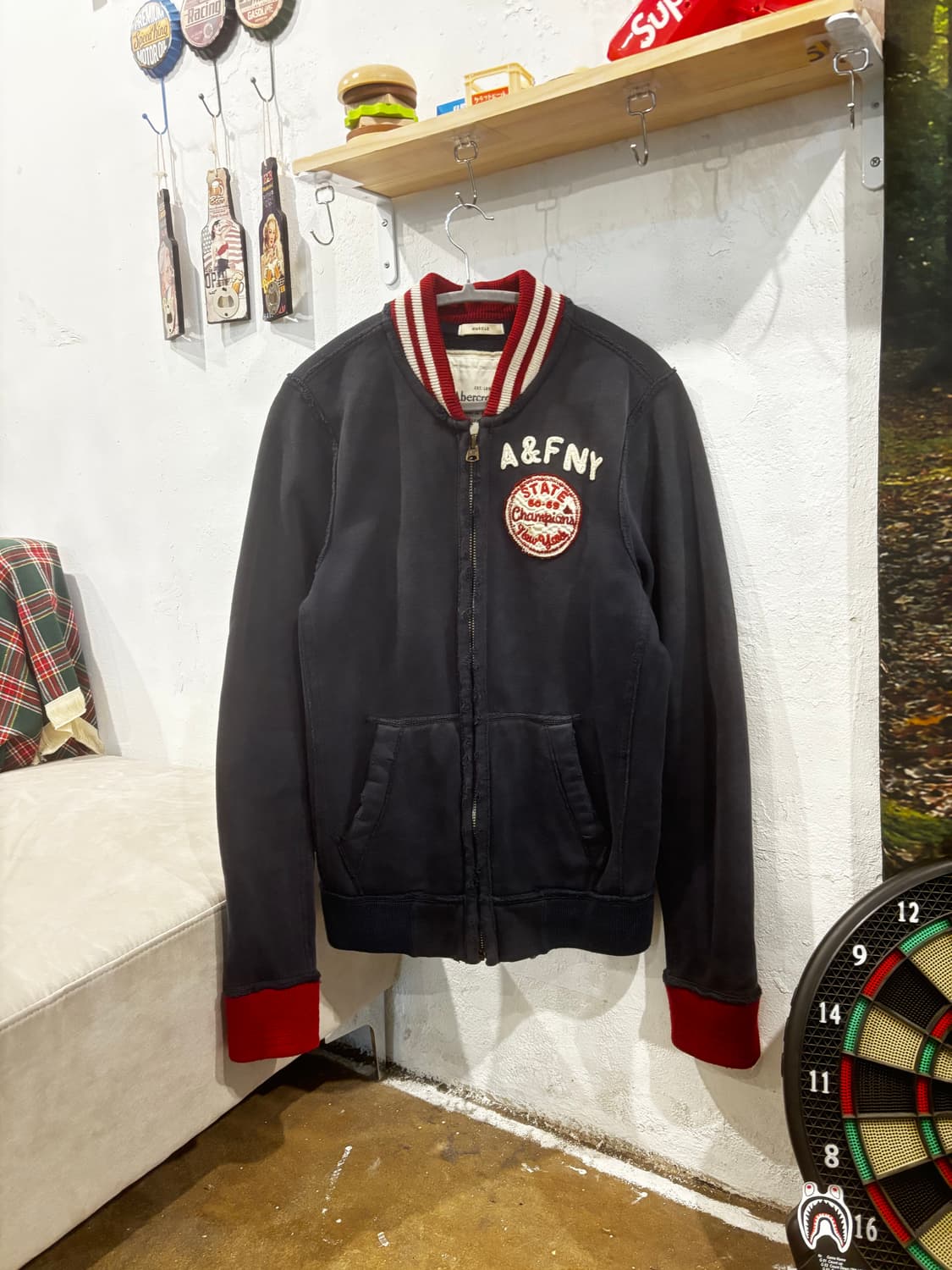 아베크롬비 패치 코튼 집업 자켓 상품이미지2