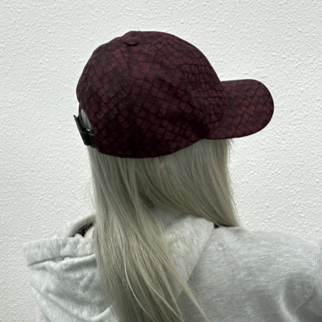 보테가베네타 코튼베이스 레드체크 볼캡 상품이미지3