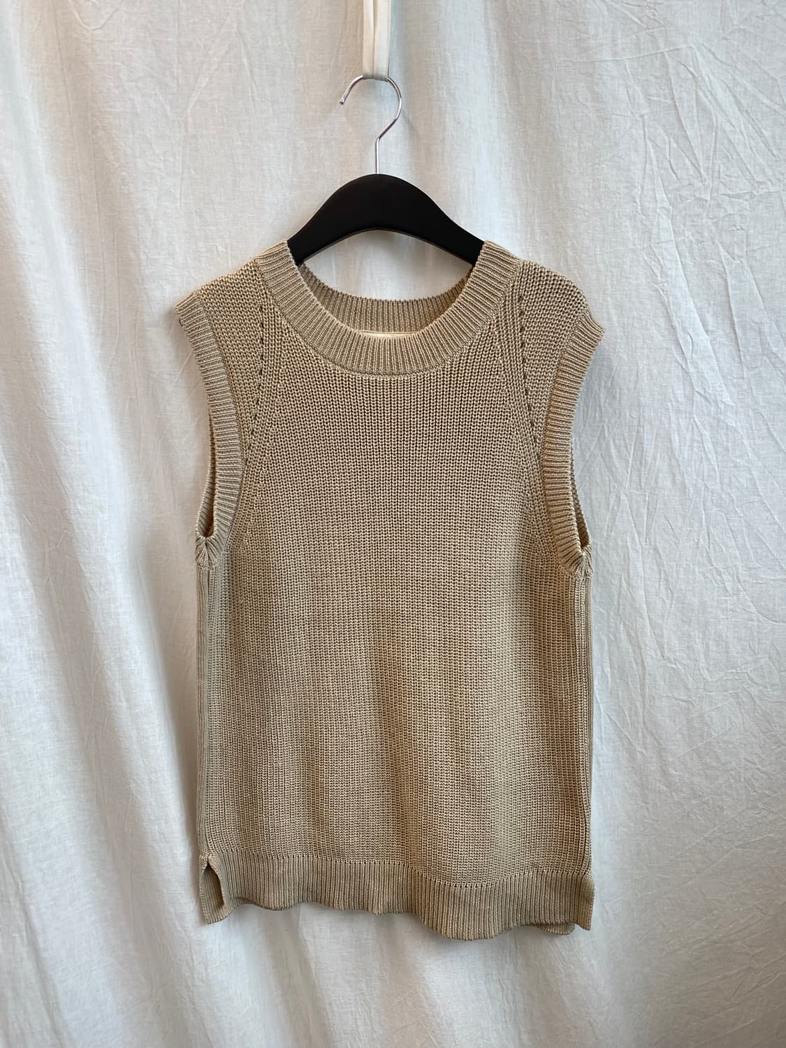 CHOCOL RAFFINE 베이지 베스트니트(M) 상품이미지2