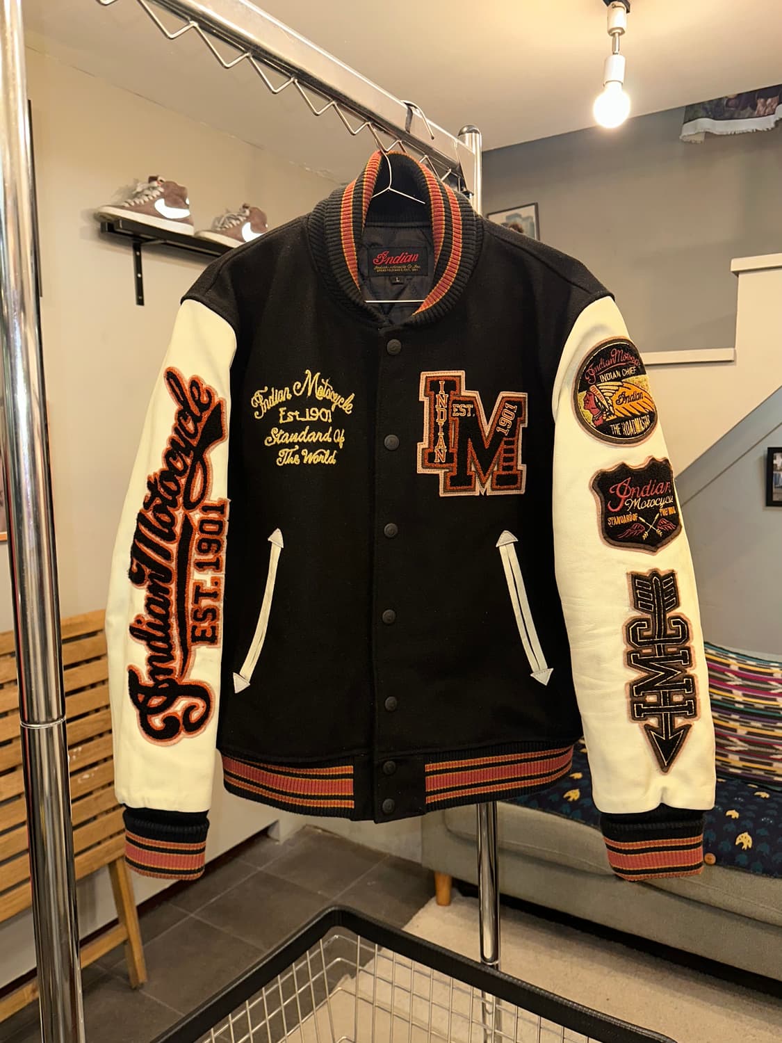 Indian Motorcycle logo patch varsity  상품이미지5