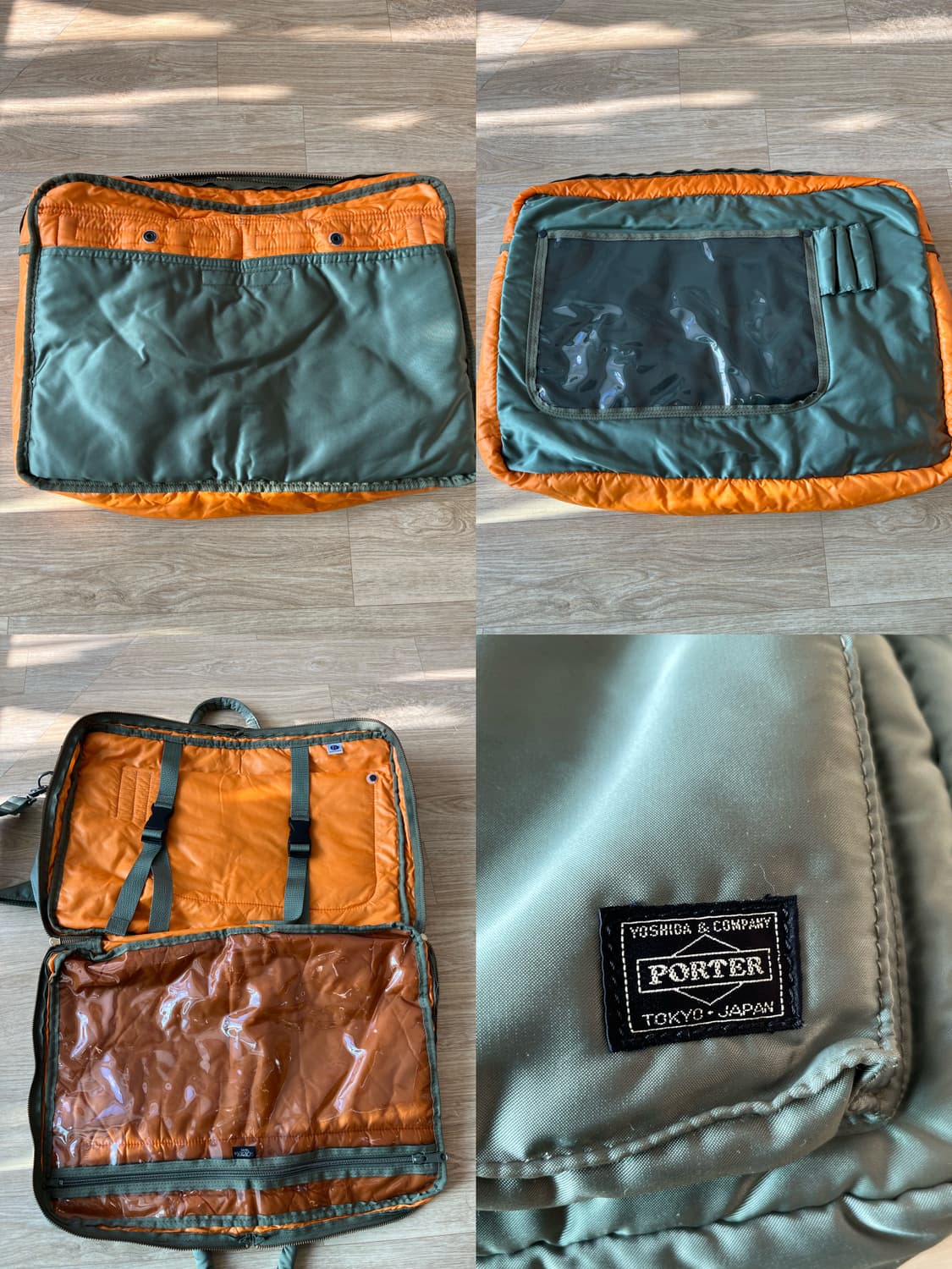 요시다 포터 탱커 2way 오버나이트 브리프케이스 세이지 그린 상품이미지7