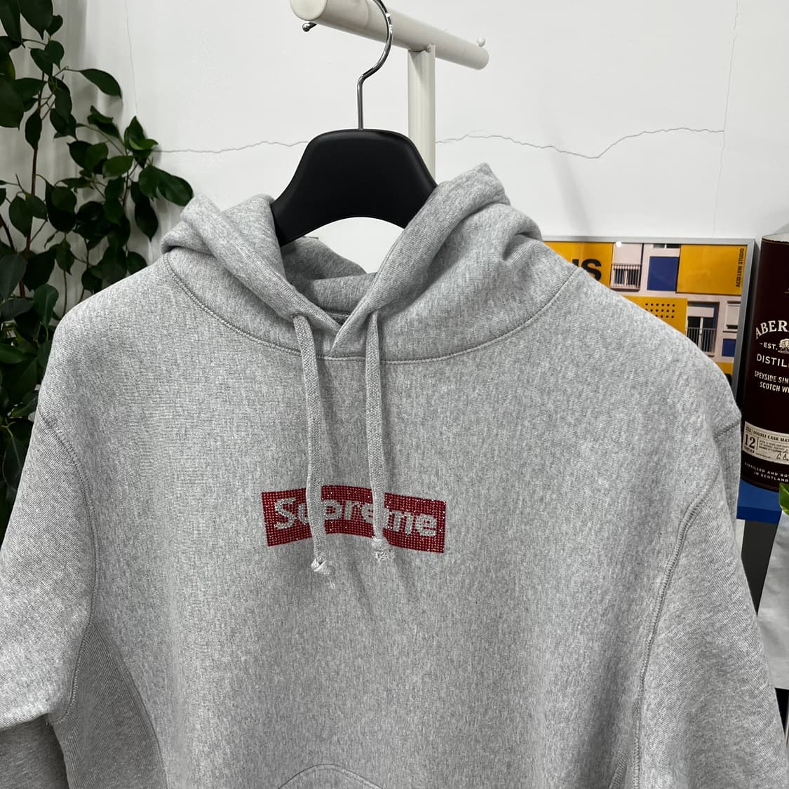 슈프림 x 스와로브스키 박스로고 스웻후드 XL 상품이미지2