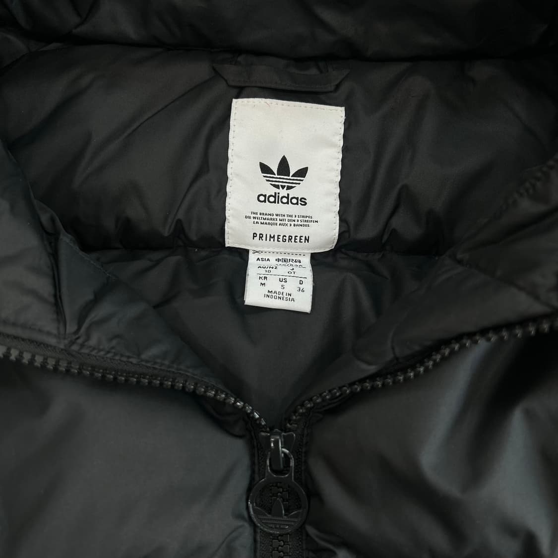 Adidas 아디다스 블록다운 삼선 흰검 블랙패딩 상품이미지5