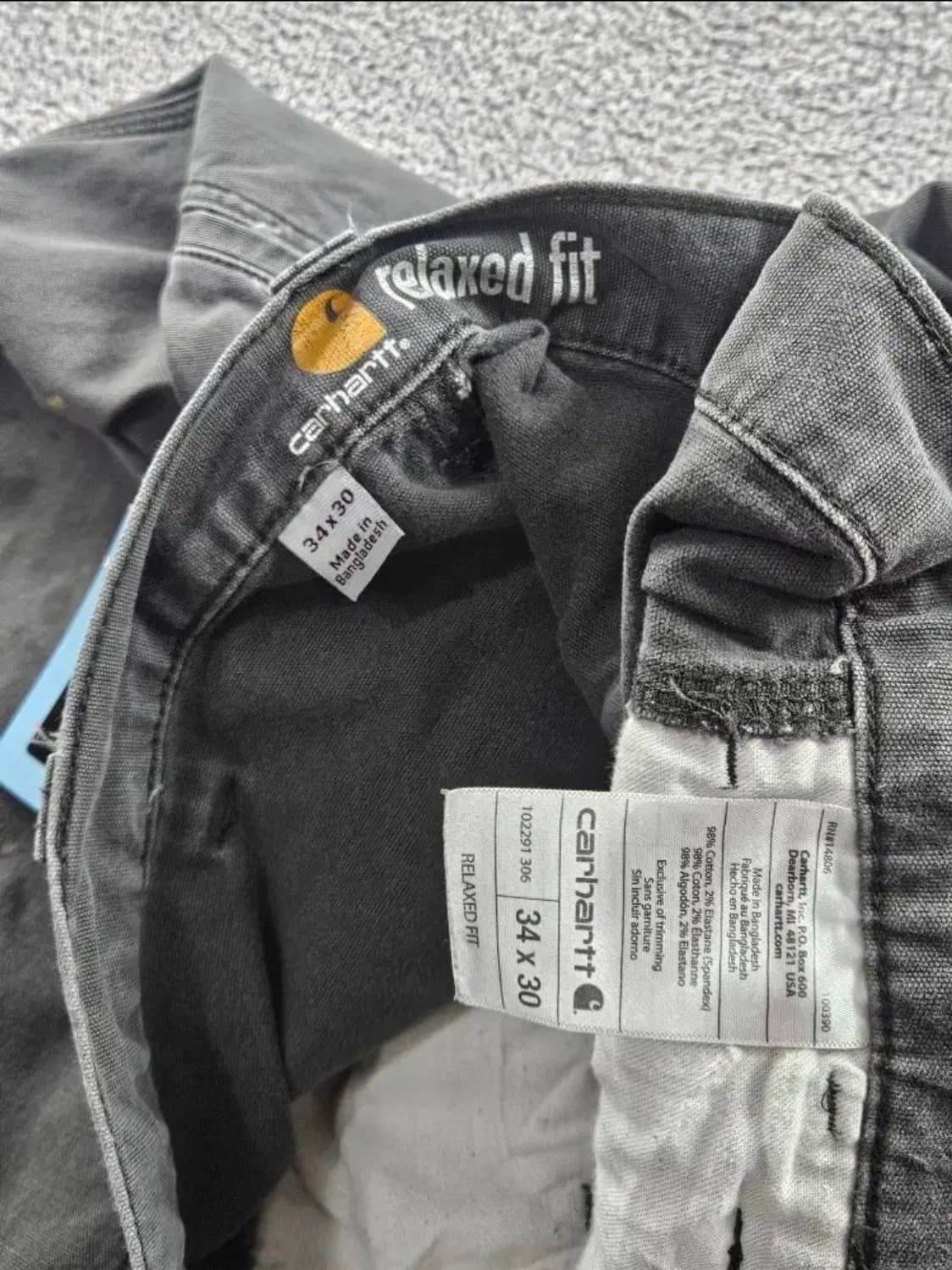 칼하트 캔버스 카펜터 워크팬츠 34x30 상품이미지8