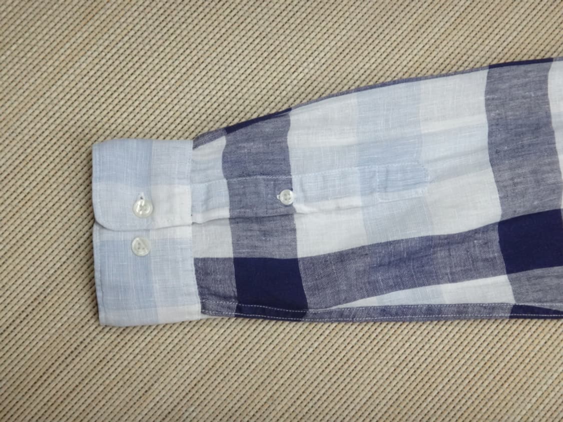 (100) HAZZYS 헤지스 남 체크 린넨 하절기 셔츠 상품이미지7