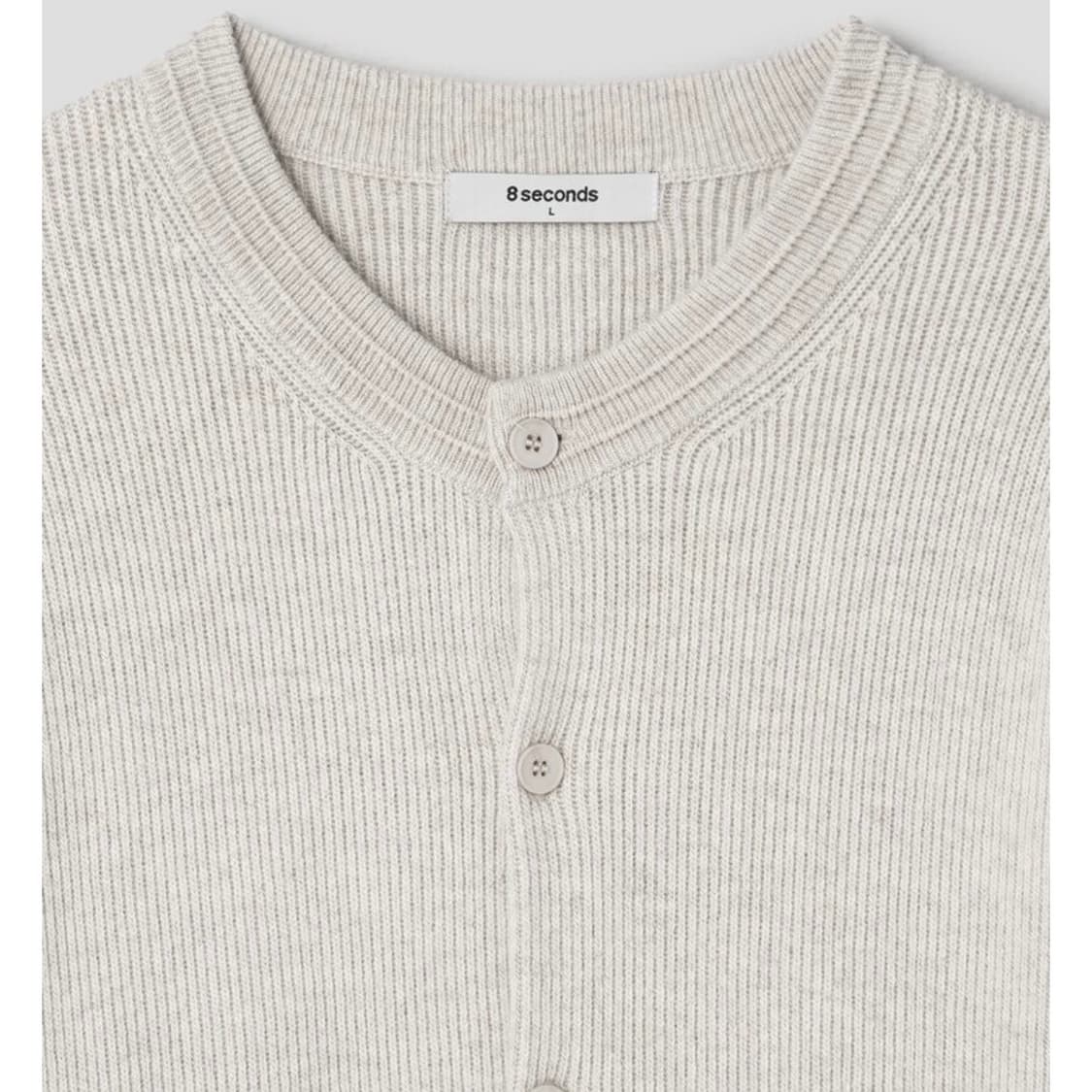 새제품) XL 에잇세컨즈 라쿤 블렌디드 라운드 카디건 - 베이지 상품이미지3