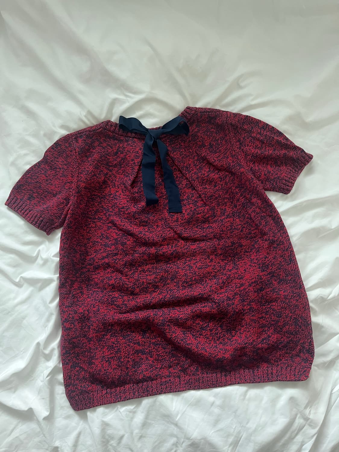 버버리 정품 레드 반팔 니트 상품이미지2