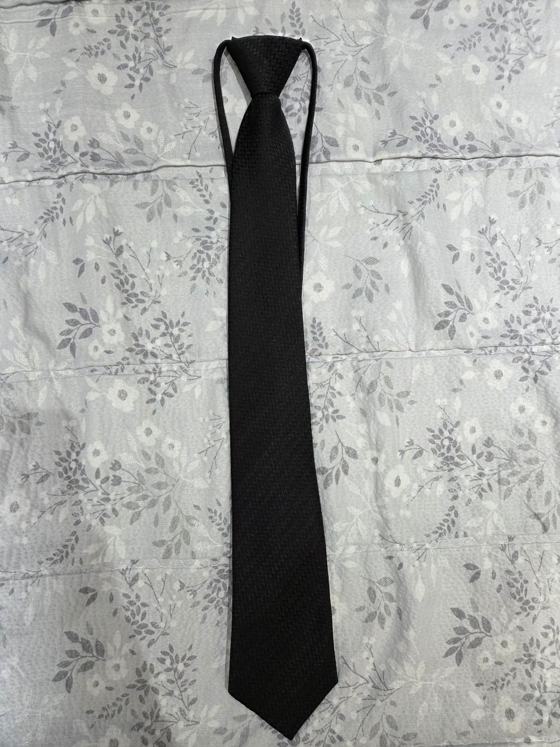 원터치/ 자동 넥타이 블랙 상품이미지1