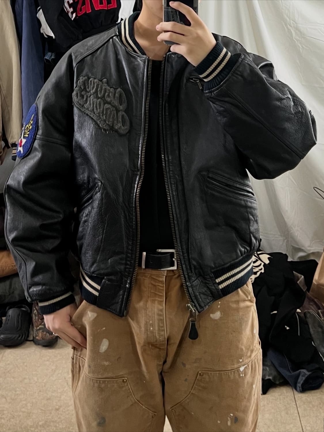 아비렉스 트랙필드 가죽자켓 상품이미지5