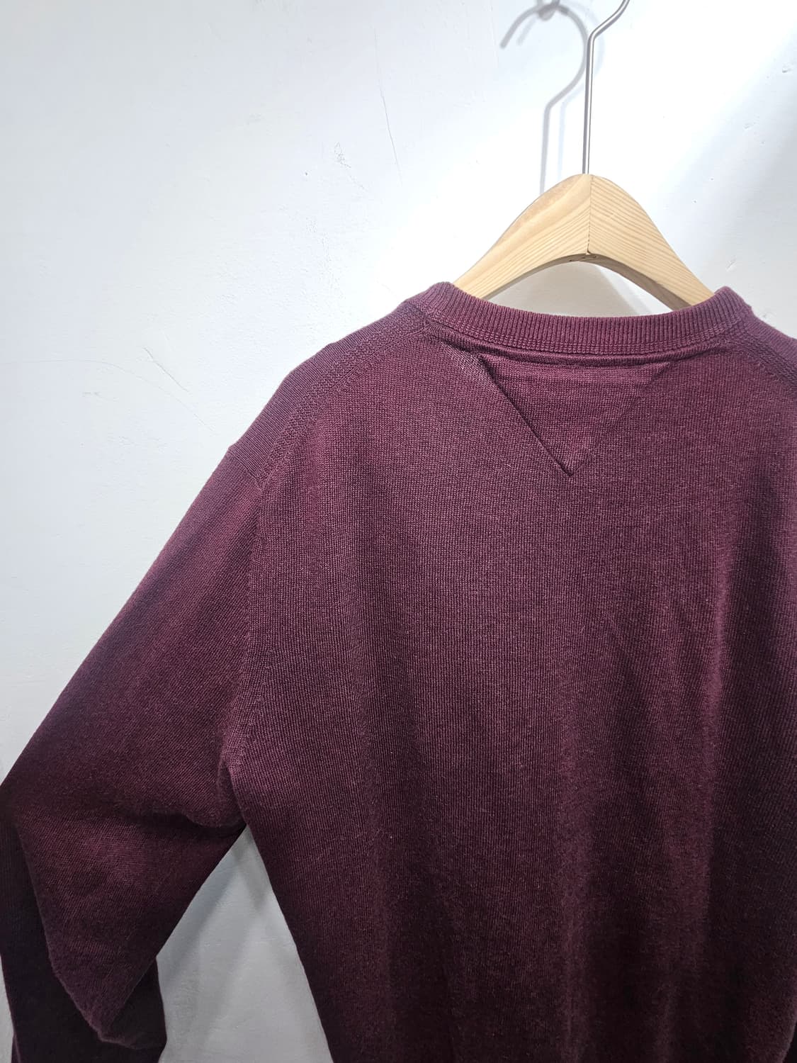 타미힐피거(Tommy Hilfiger) 캐시미어 혼방 니트 버건디 M 상품이미지8