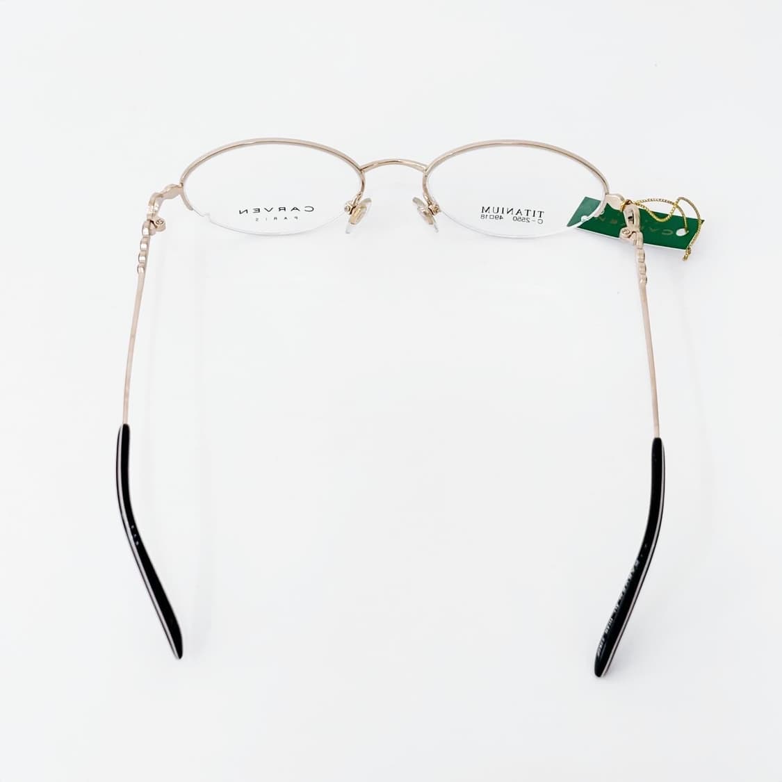 키지클럽 CARVEN 오렌지 링 스톤 반무테 데드스탁 빈티지안경 상품이미지5