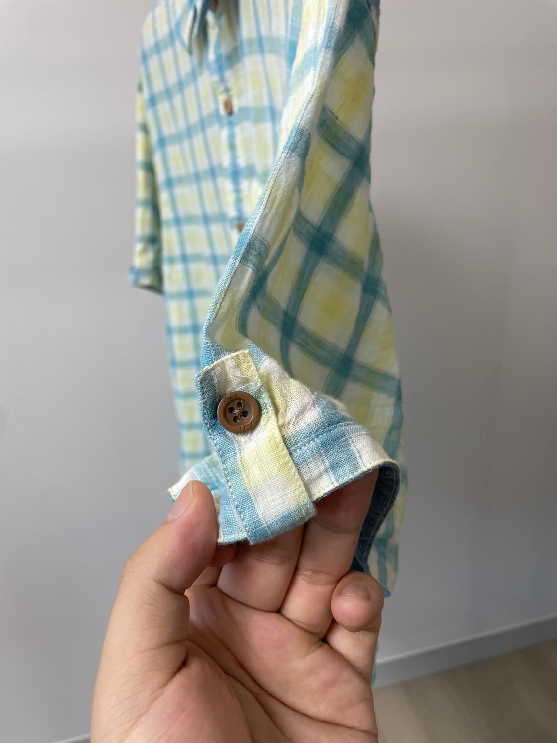 (XL) Levis 리바이스 린넨 코튼 체크 반팔 셔츠 상품이미지3