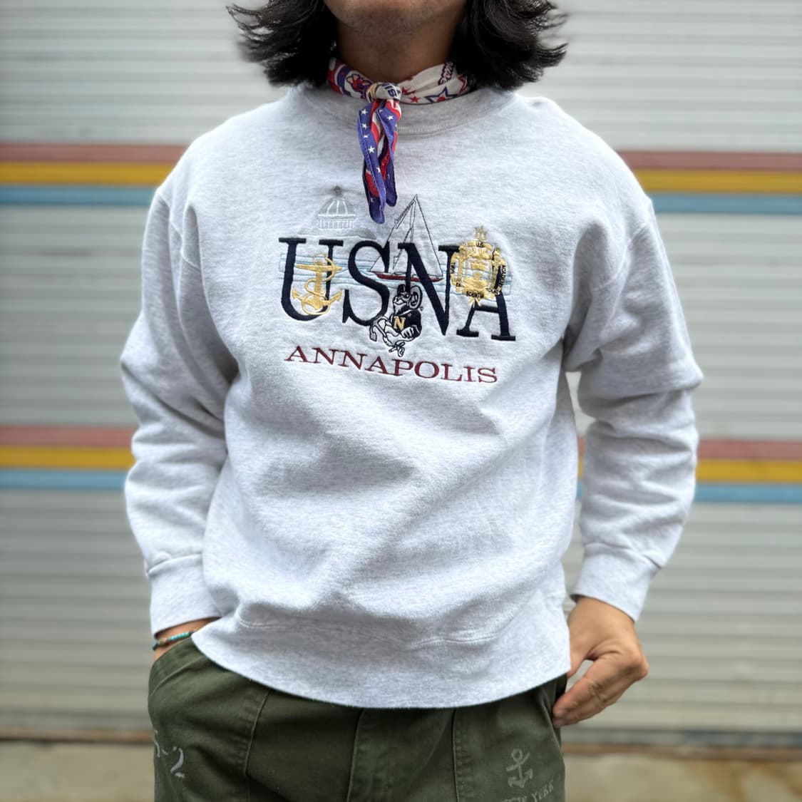 90‘s Top Threads USNA 스웻셔츠 L 상품이미지7