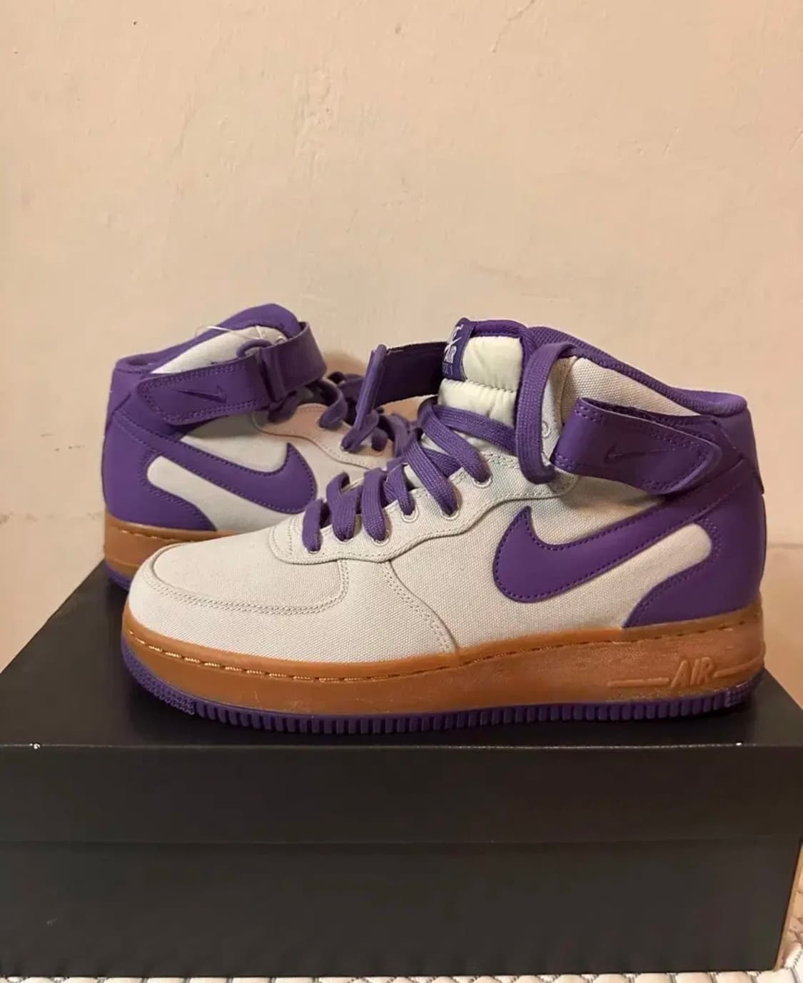 [260]나이키 에어포스 1 미드 '07 TXT 라이트 본 다크 아이리스 상품이미지2