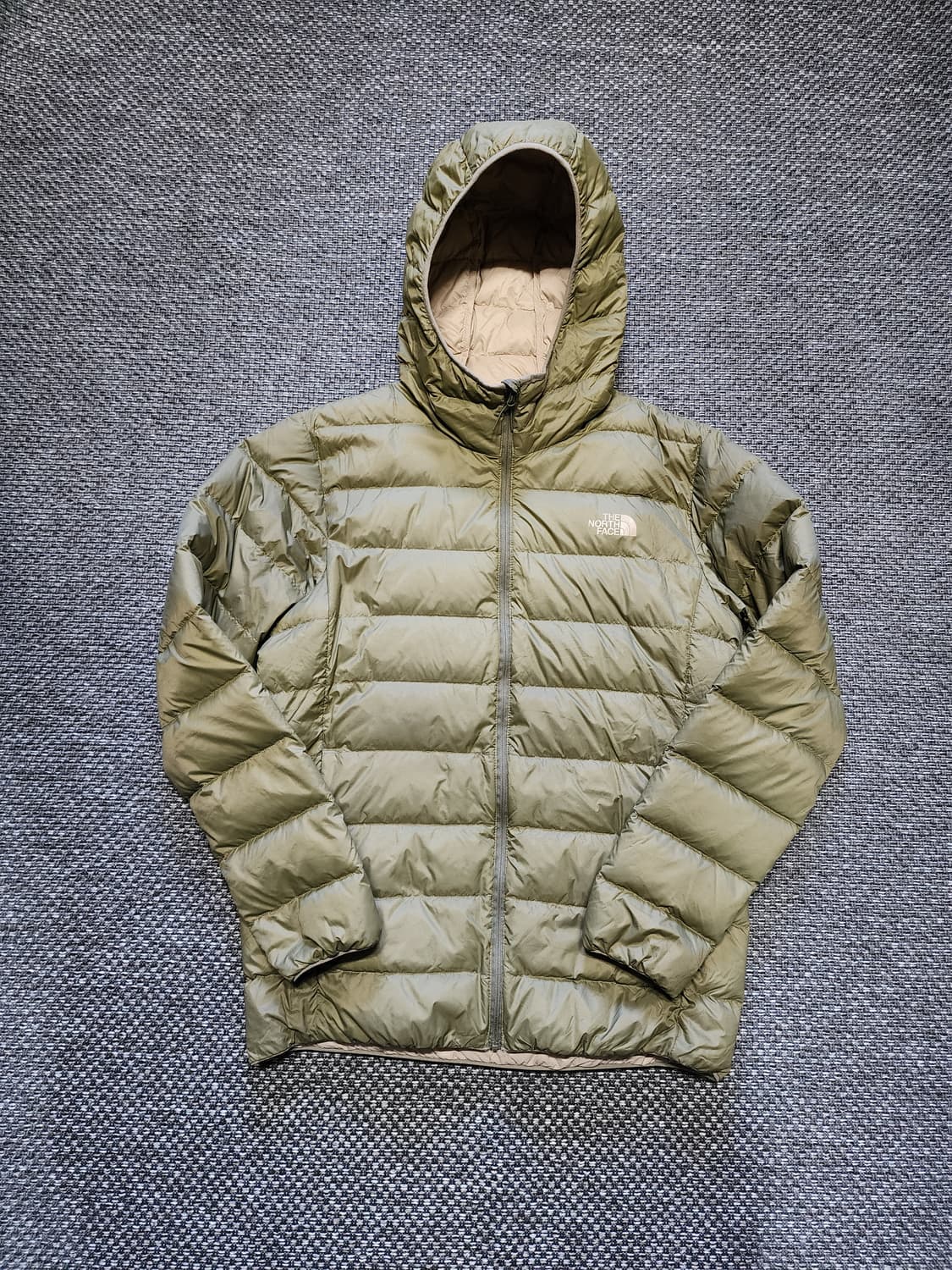 노스페이스 버몬트 후드 패딩 카키 상품이미지2