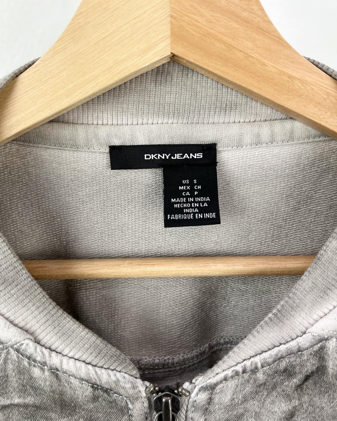 DKNY 그레이 워시드 레이온 코튼 블루종 자켓  상품이미지7