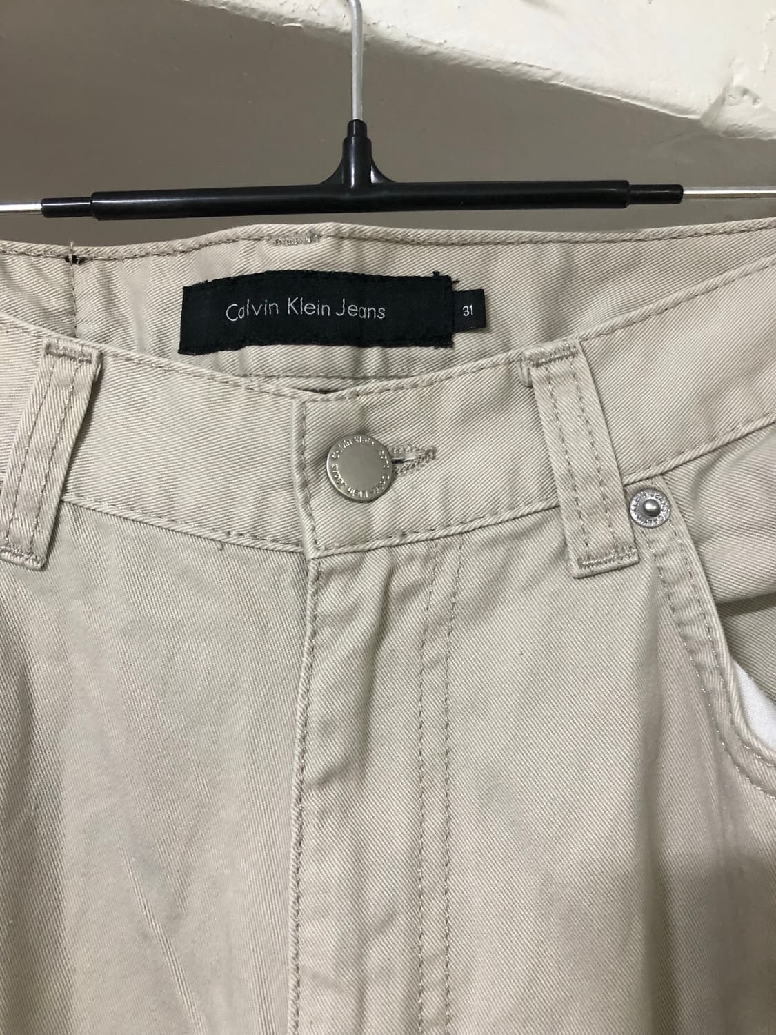 Calvin klein jeans 베이지 클래식 팬츠 상품이미지3
