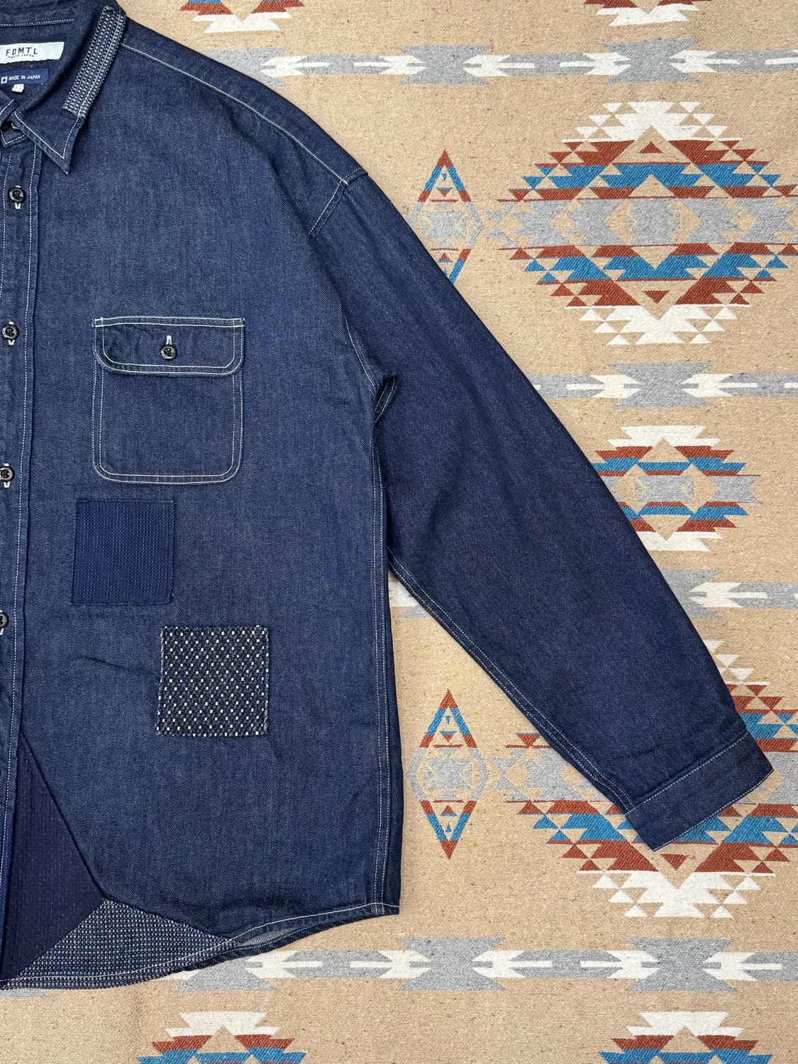[5][XL] FDMTL 펀드멘탈 패치워크 데님 셔츠  상품이미지4