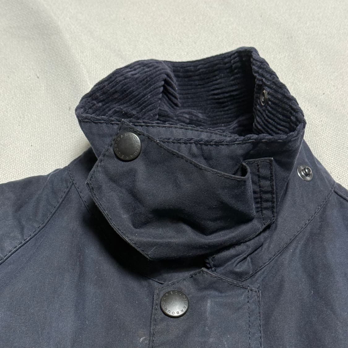 L 바버 코듀로이 카라 네이비 비데일 자켓 상품이미지4