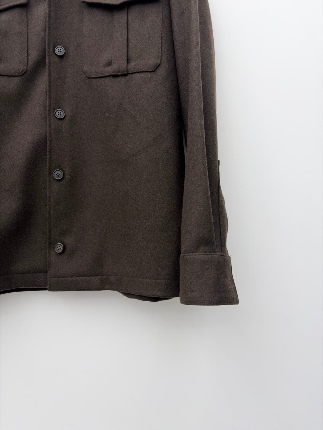 BROWN WOOL MILITARY SHIRT JACKET 상품이미지3