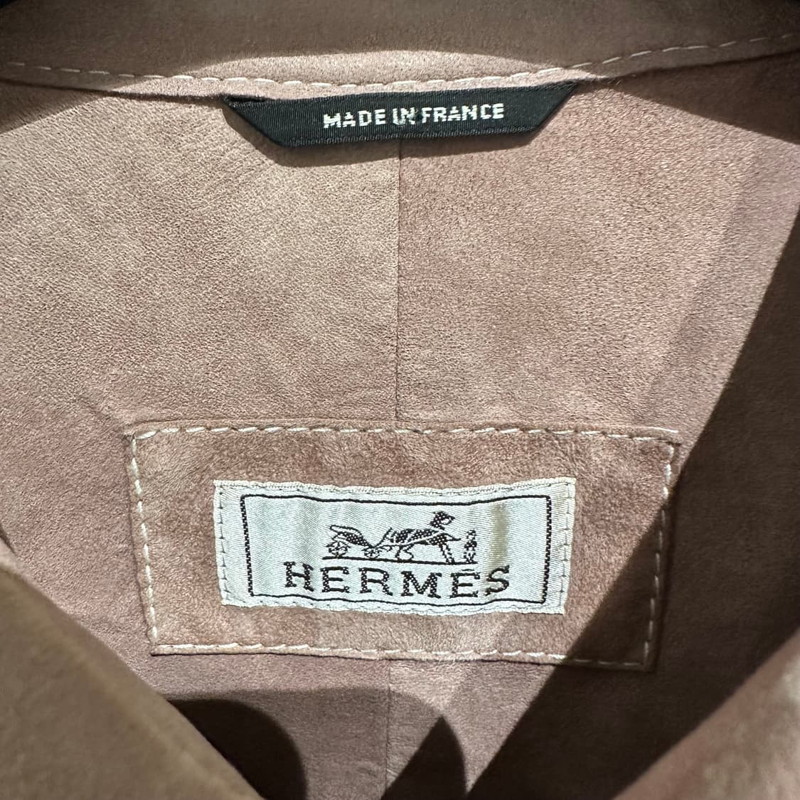 22s/s 에르메스 고트 스웨이드 반팔 셔츠 상품이미지7