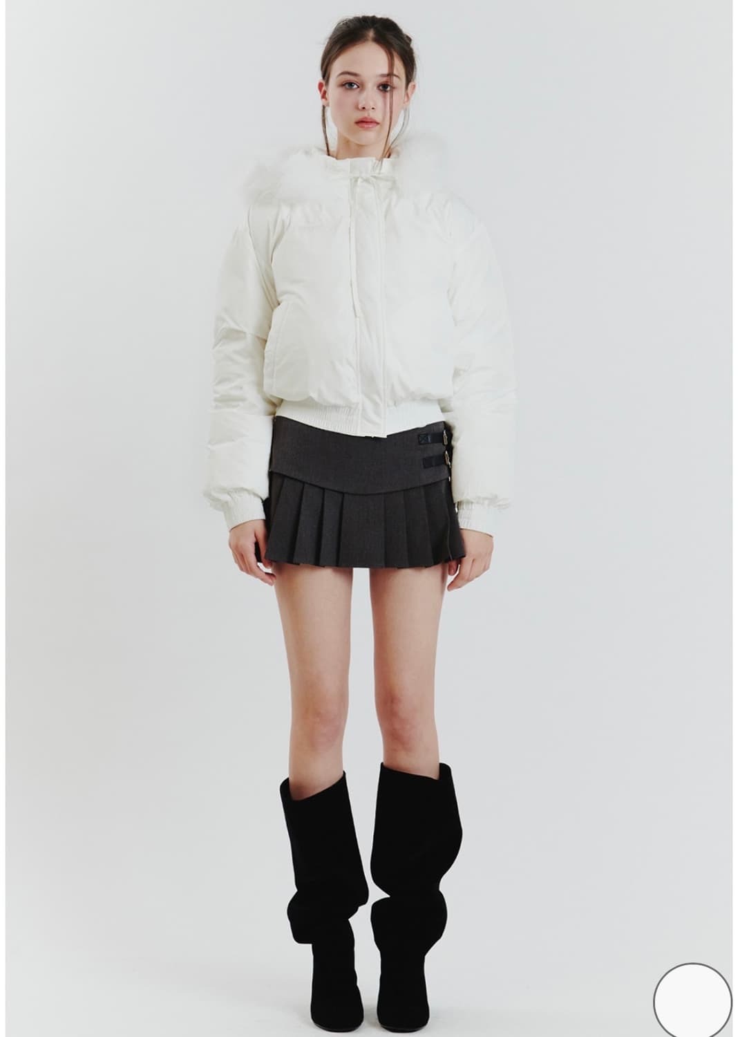 페인오어플레져 패딩 FOX FUR DOWN JACKET whi 상품이미지2