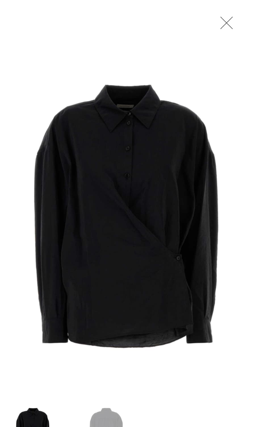 Lemaire black twisted silk shirts 36 상품이미지1