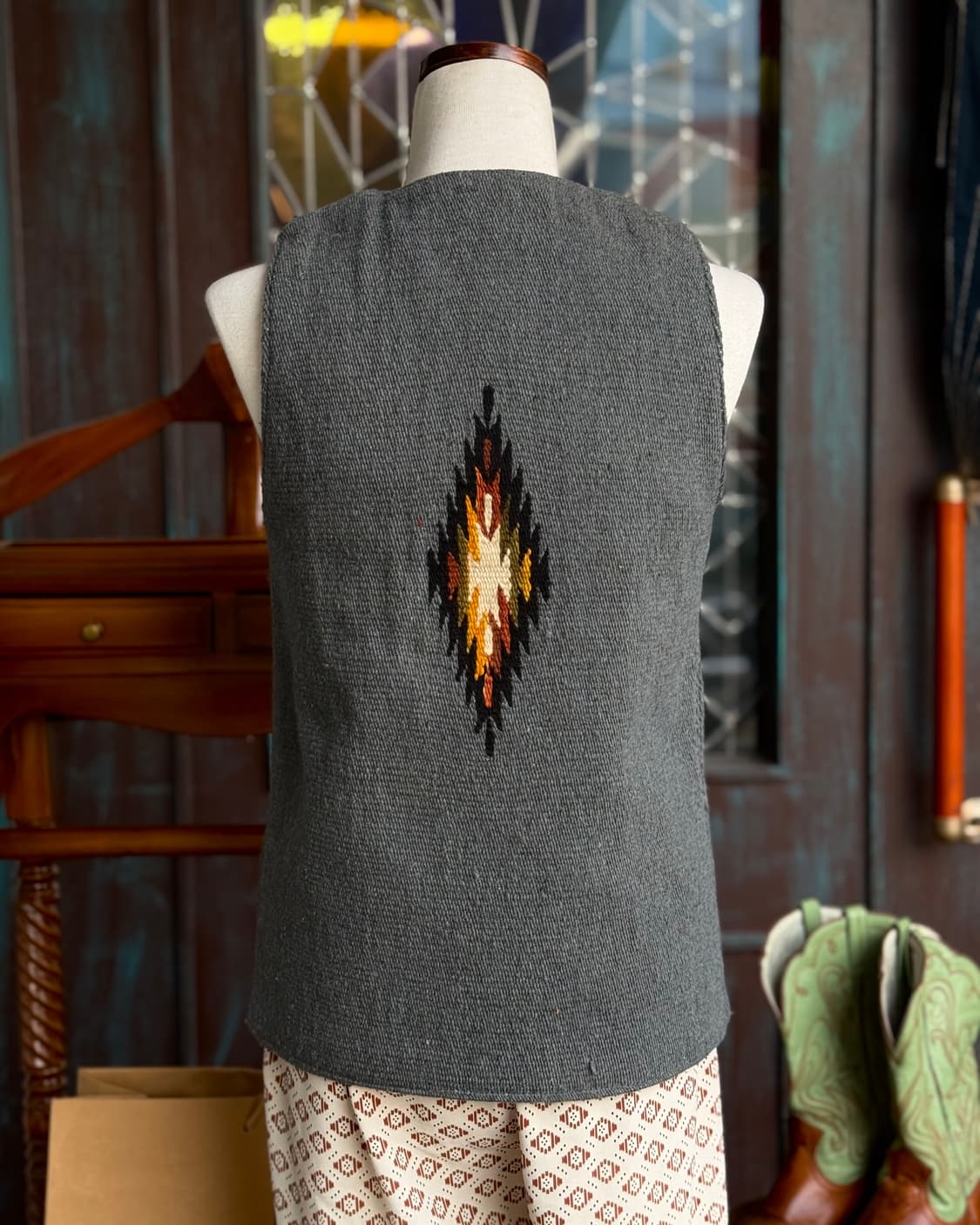 80-90‘s 몰리나 치마요 울 베스트 XS 상품이미지10