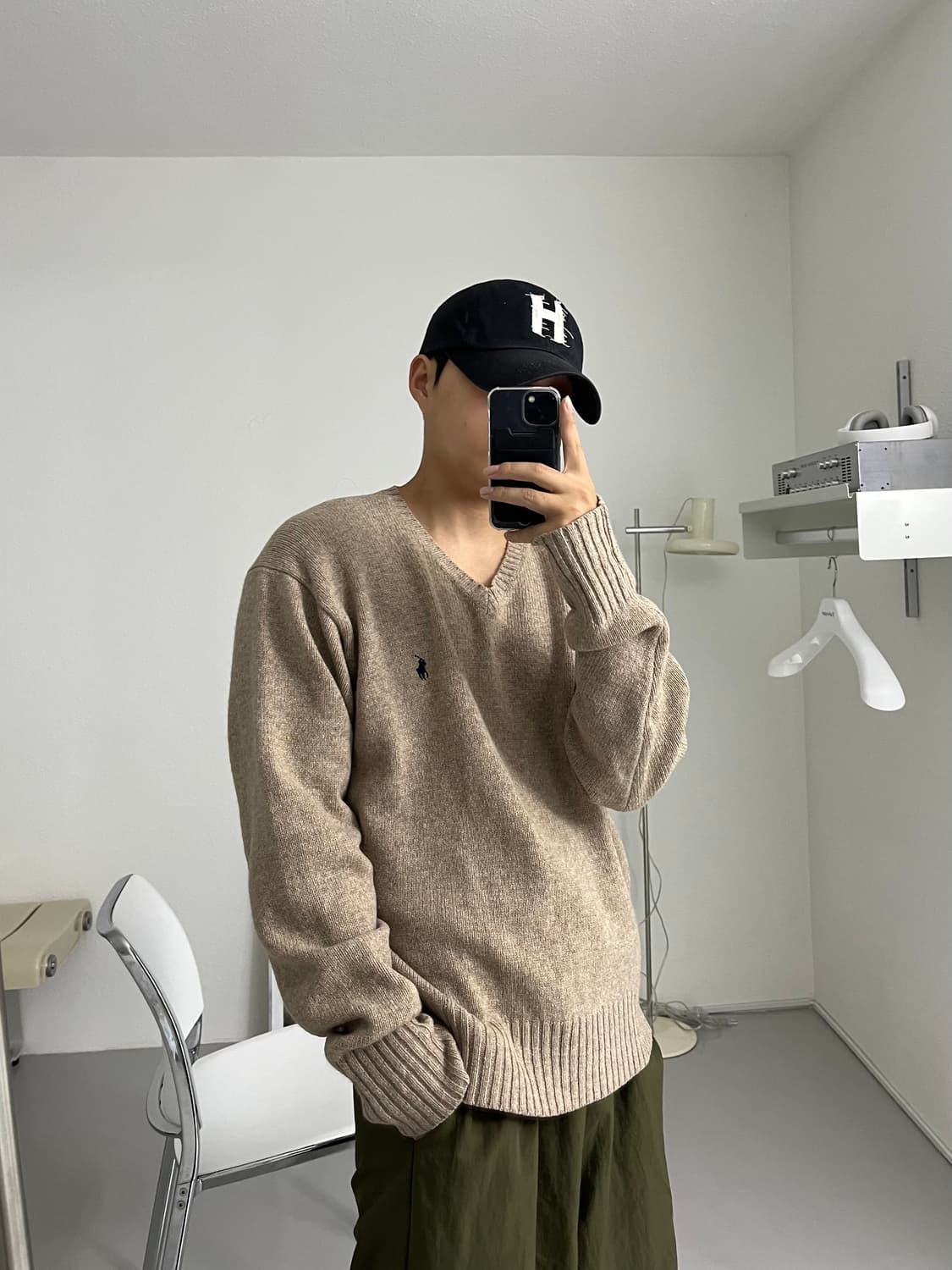 폴로 브이넥 니트 상품이미지6