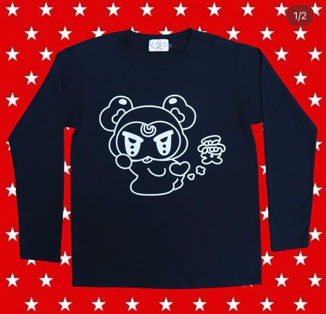 Momentel 블랙 긴팔 티셔츠 상품이미지1